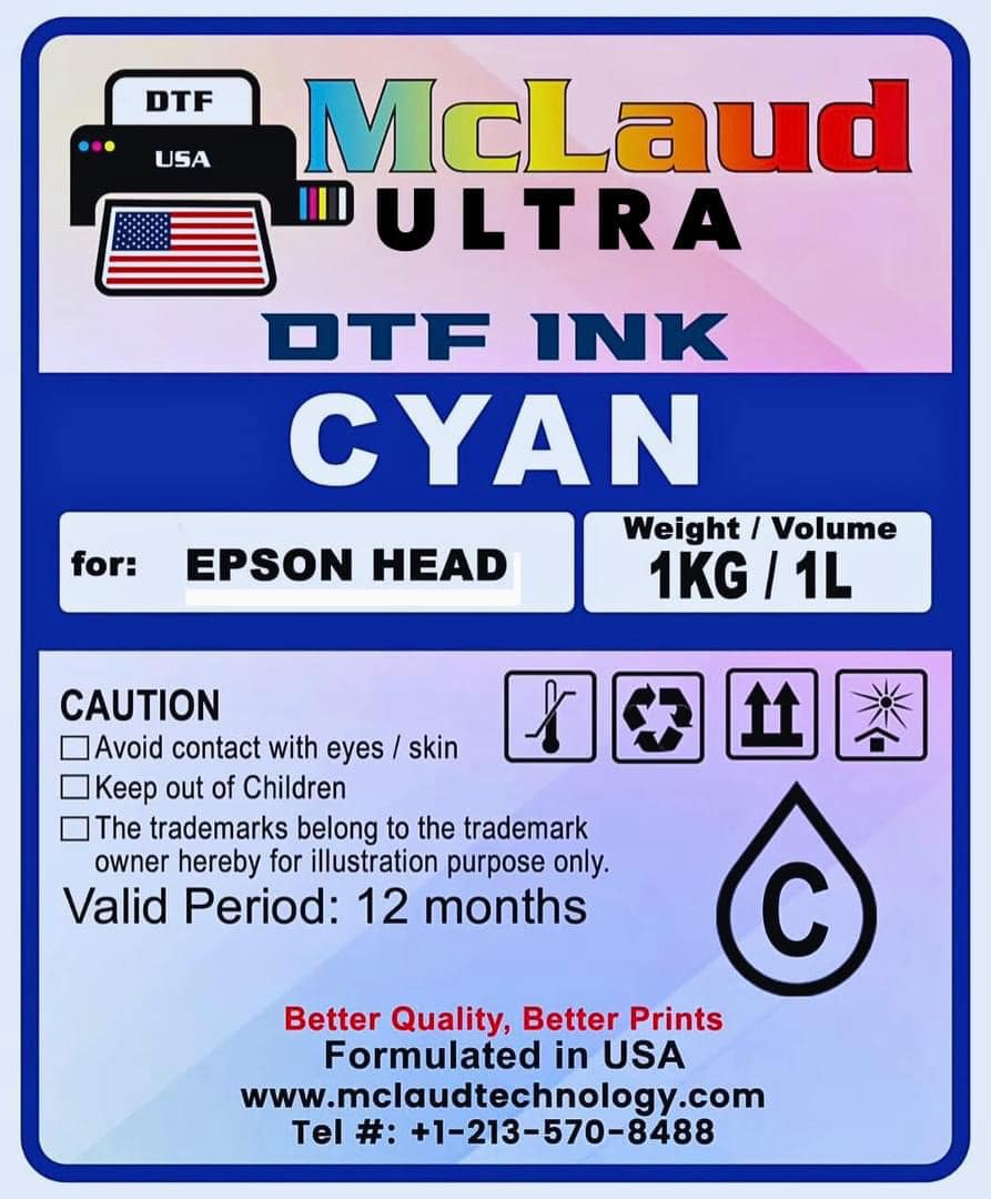 McLaud Ultra DTF Ink, Formulated in USA