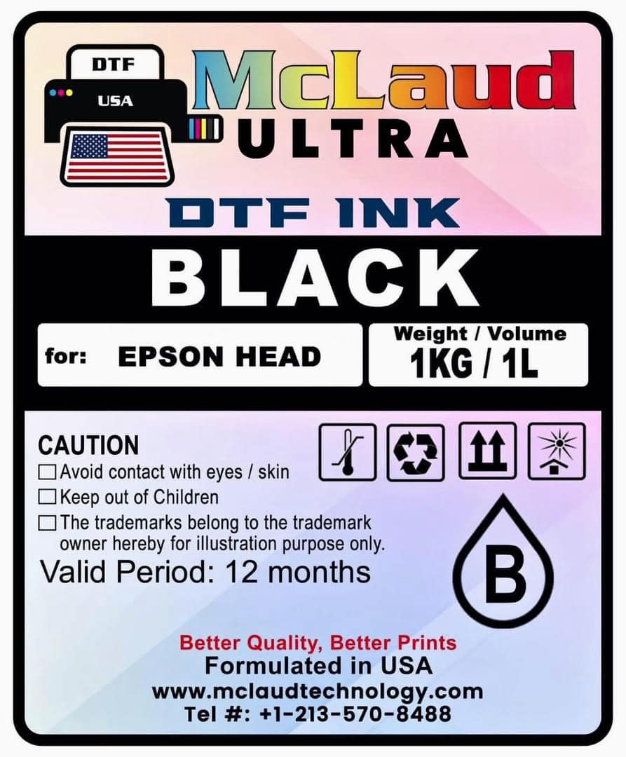 McLaud Ultra DTF Ink, Formulated in USA